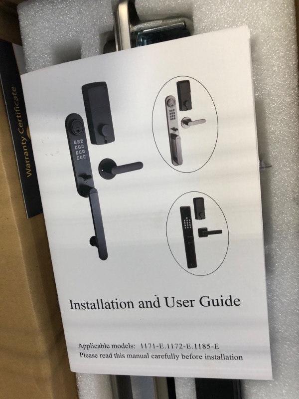 Photo 1 of ****USED** Keyless entry door lock deadbolt with handle set, Electronic Deadbolt Lock for Left and right handing door (Fit in The standard pre drilled door 5-1/2" Center-to-Center,Satin Nickel)