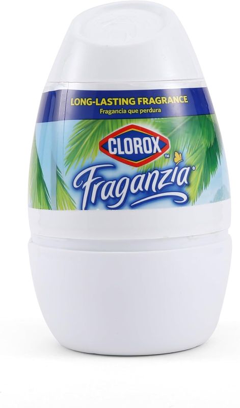 Photo 1 of ****USED* Clorox Fraganzia Adhesive Air Freshening Gels in Island Escape | No-Plug, Battery-Free Air Freshener for Garbage Cans & More, Air Freshener Units, 6 Count - 12 Pack Island Escape 0.72 Fl Oz (Pack of 72)