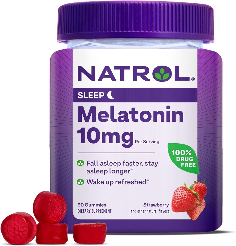 Photo 1 of ***FACTORY SEALED***
Natrol 10 mg Melatonin Gummies, Sleep Support for Adults, Melatonin Supplements for Sleeping, 90 Strawberry-Flavored Gummies, 45 Day Supply
