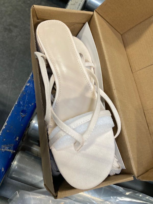 Photo 1 of ***FACTORY SEALED***
***SIMILAR***
Coutgo Womens Strappy Lace Up Heeled Sandals Chunky Block Flip Flop Thong Tie up Dress Summer Flat Sandals 6 Nude