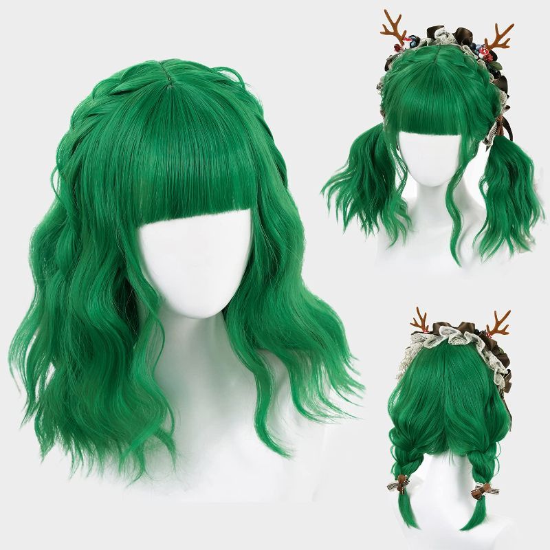 Photo 1 of ***SIMILAR***
XiongXiongLe Mid-Length Straight Wig Women Harajuku Style Green High Temperature Silk Wig for Gril Daily Wear Music Festival Themed Parties Halloween Wedding(Gree