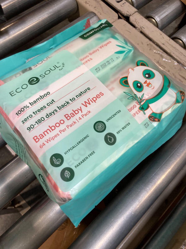 Photo 2 of ***FACTORY SEALED***
Eco Soul Bamboo Baby Wipes |256 Count|Unscented, 100% Compostable and Eco-Friendly, 99.9% Water Based Bamboo Wipes Hypoallergenic 4