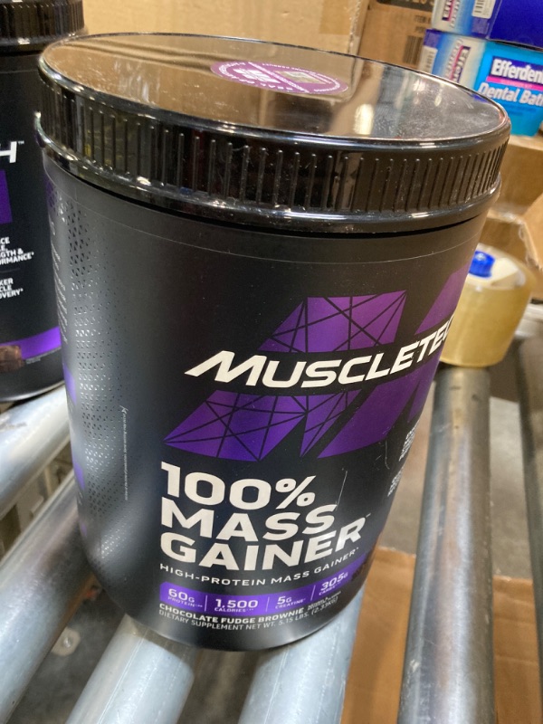 Photo 3 of ***FACTORY SEALED***
Mass Gainer MuscleTech 100% Mass Gainer Protein Powder Protein Powder for Muscle Gain Whey Protein + Muscle Builder Weight Gainer Protein Powder Creatine Supplements Chocolate, 5.15 lbs Chocolate Fudge Brownie