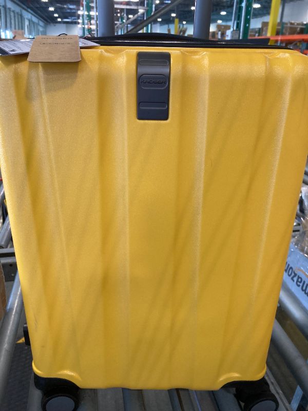 Photo 1 of ***USED***COLOR YELLOW*** Carry on Luggage 22 X 14 X 9 Airline Approved, 20 Inch Luggage with Front Laptop Compartment, Double Spinner Wheels, Hardsided PC, TSA Lock 