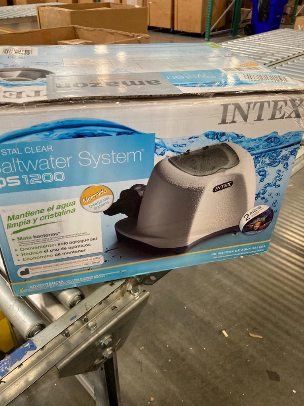 Photo 3 of ***USED****INTEX QS1200 Saltwater Chlorine System, for Above Ground Pools, Maintains Water Clarity, 110 to 120 Voltage,15,000 Gallons pool Saltwater & Clear Saltwater System For Pools up to 15,000 Gallons