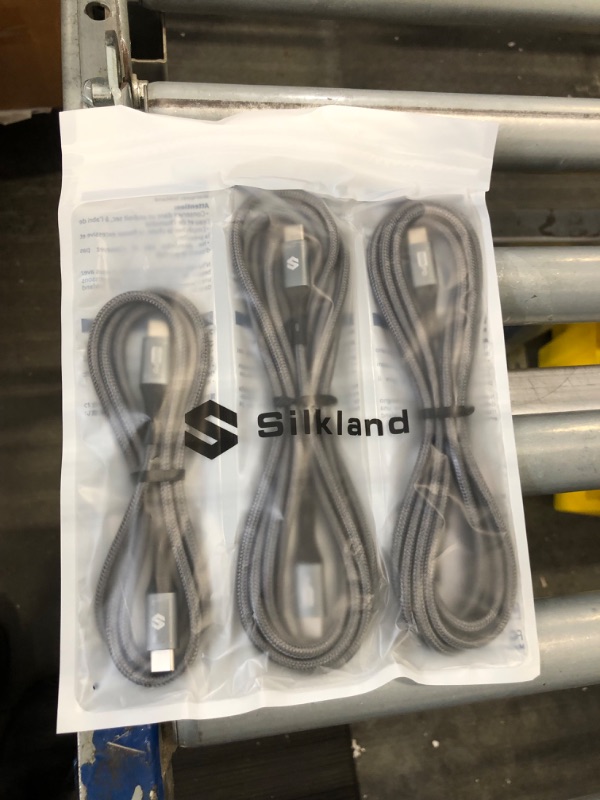 Photo 2 of ****USED*** Silkland USB C to USB C Charger Cable  Fast Charging, 3 Pack [6.6ft+6.6ft+3.3ft], Type C to Type C USBC to USBC Charging Cord Compatible for Samsung S23 S22 S21 Note 20 Ultra, iPad, Google Pixel