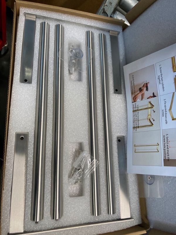 Photo 1 of ****USED*** Brushed Silver Bath Towel Rack Organizer, NSCMQSL Stainless Steel Wall Mounted Towel Rack,Towel Rack for Rolling Towels Perfect for Keeping The Bathroom Clean (Silver)