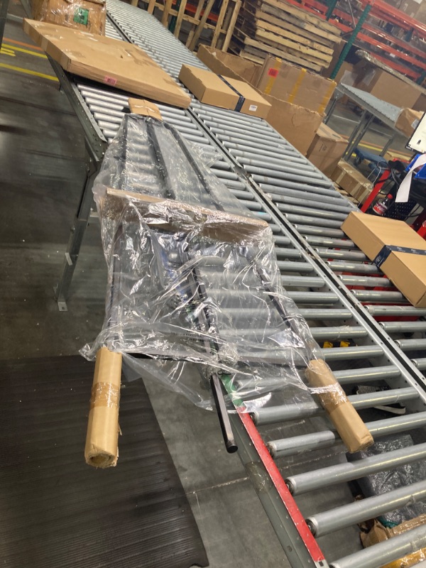 Photo 1 of Deco 79 Metal Extra Large Free Standing Adjustable Display Stand Easel with Chain Support and Wood Tray, 19" x 21" x 66", Black BLACK 19" x 21" x 66" Display Stand