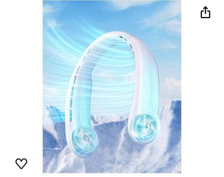 Photo 1 of ****USED** RANVOO 2024 Upgrade: Portable Neck Fan -Ergonomic Fit, Adjustable Customize Size, Rechargeable Personal Ultra Lightweight Wearable Fan