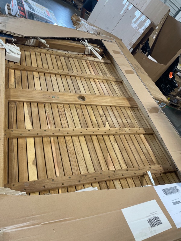 Photo 1 of Amazonia | Certified Teak | Ideal for Patio and Outdoors Salerno 5-Piece Rectangular Dining Set, Brown