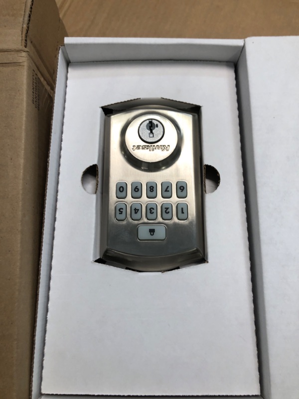 Photo 3 of Kwikset SmartCode 260 Keyless Electronic Keypad Deadbolt, Microban Protected Keypad, Auto Door Lock, SmartKey Re-Key Security, Satin Nickel Satin Nickel Traditional