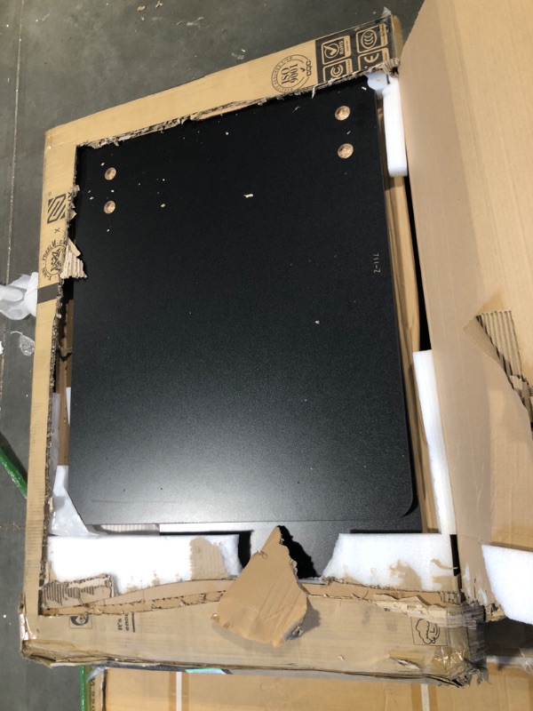 Photo 3 of ***USED***DESK TOP IS BROKEN**PARTS ONLY***SOLD AS IS NO RETURNS***ALL SALES ARE FINAL**NO RETURNS***  VIVO Electric Height Adjustable 63 x 55 inch Corner Stand Up Desk, Black Table Top, Black Frame, L-Shaped Standing Workstation, 3CT Series, DESK-E3CTB 5