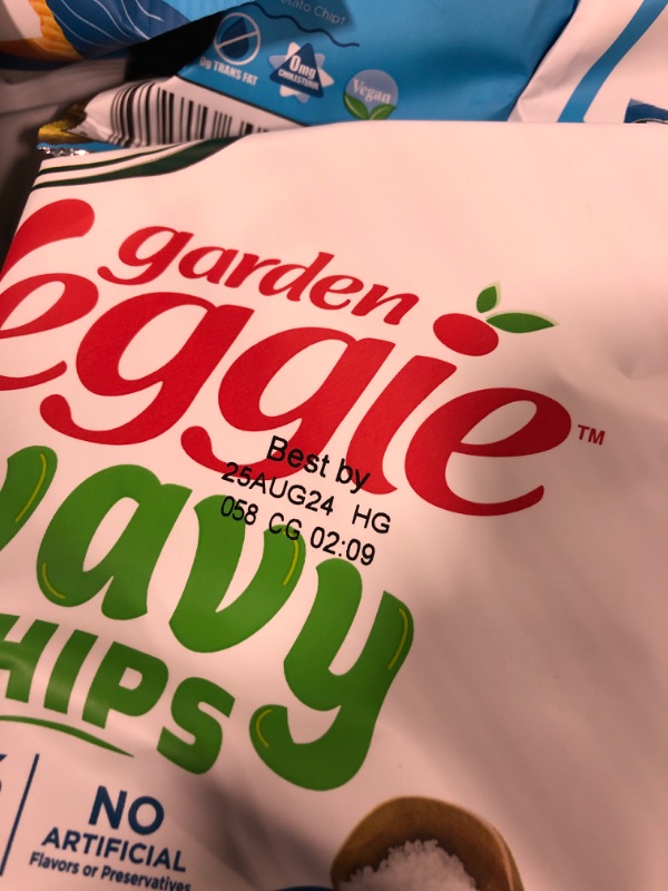 Photo 2 of * PAST EXPIRATION**
Sensible Portions Garden Veggie Wavy Chips, Sea Salt, Snack Size, 1 Oz (Pack of 24) Salted 1 Ounce (Pack of 24)