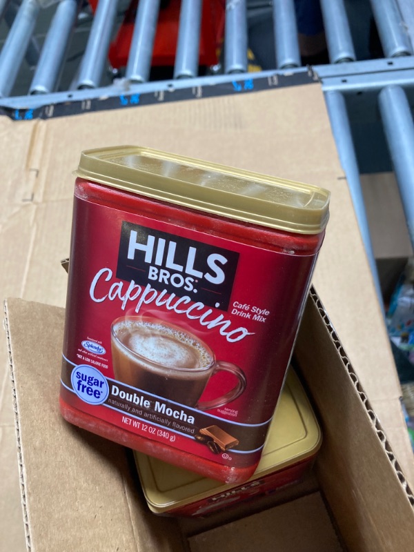 Photo 4 of ***USED***2 DOUBLE MOCHA 1 FRENCH VANILLA**EXPIRES 3/18/2025**Hills Bros Instant Sugar-Free Double Mocha Cappuccino Mix, Easy to Use, Enjoy Coffeehouse Flavor from Home, Frothy and 10 g of Carbs, 12 Oz Sugar-Free Double Mocha 12 Ounce (Pack of 3)