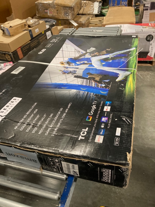 Photo 2 of ****USED***PARTS ONLY*** SOLD AS IS **NO RETURNS***ALL SALES ARE FINAL***WANT TURN ON** TCL 55-Inch Q6 QLED 4K Smart TV with Google (55Q650G, 2023 Model) Dolby Vision, Atmos, HDR Pro+, Game Accelerator Enhanced Gaming, Voice Remote, Works Alexa, Streaming