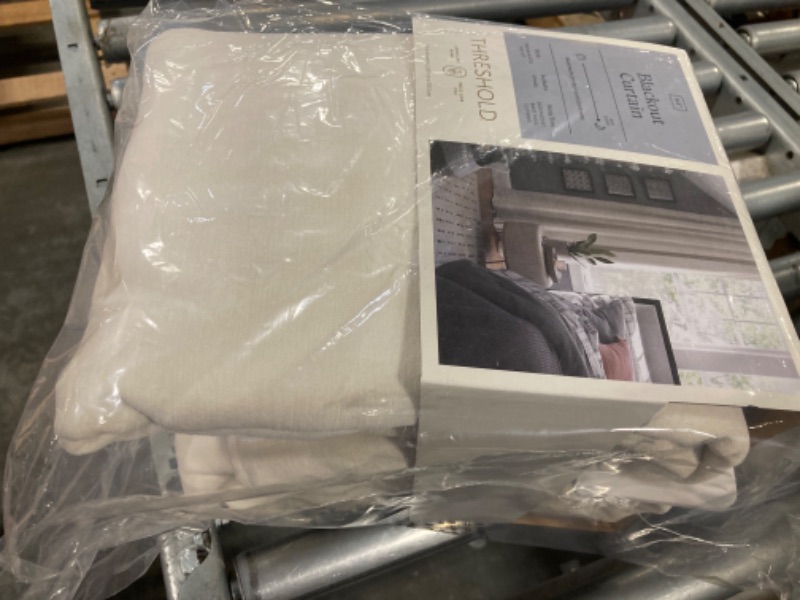 Photo 1 of 50"x84" Blackout Velvet Window Curtain Panel Cream - Threshold™
