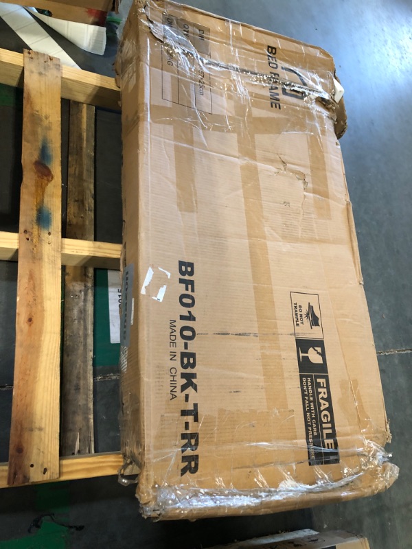 Photo 1 of ****USED*BOX IS DAMAGED** **Rolanstar Twin Bed Frame with Storage Headboard, Metal Platform Bed with Charging Station, LED Bed Frame with 4 Drawers, Bookcase Storage, No Box Spring Needed, Easy Assembly, Noise-Free, Black