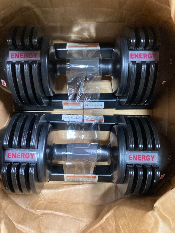 Photo 1 of 2 set 22LBS ADJUSTABLE DUMBBELL STEEL PLASTIC
