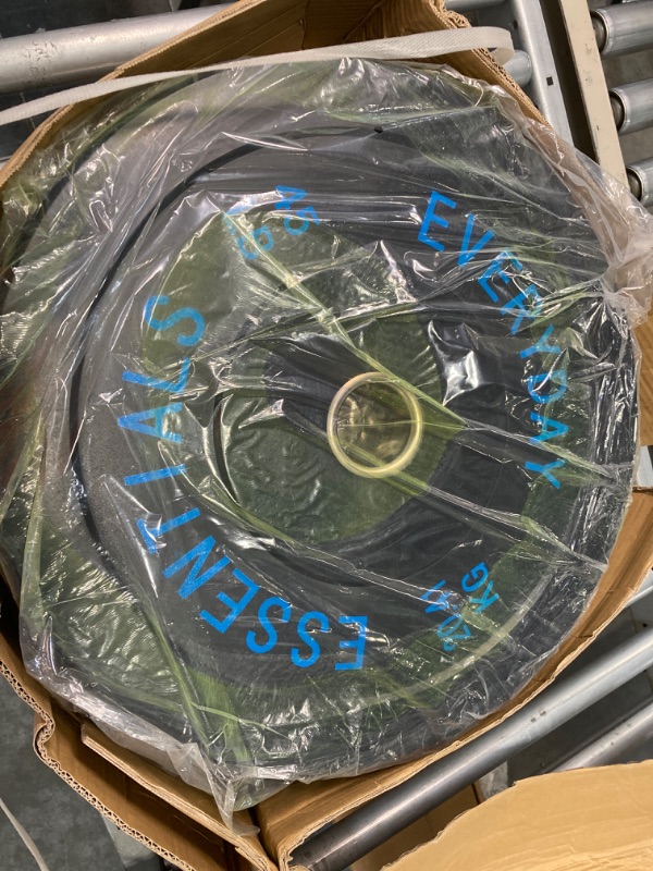 Photo 1 of BalanceFrom Color Coded Olympic Bumper Plate Weight Plate Black 45lbs