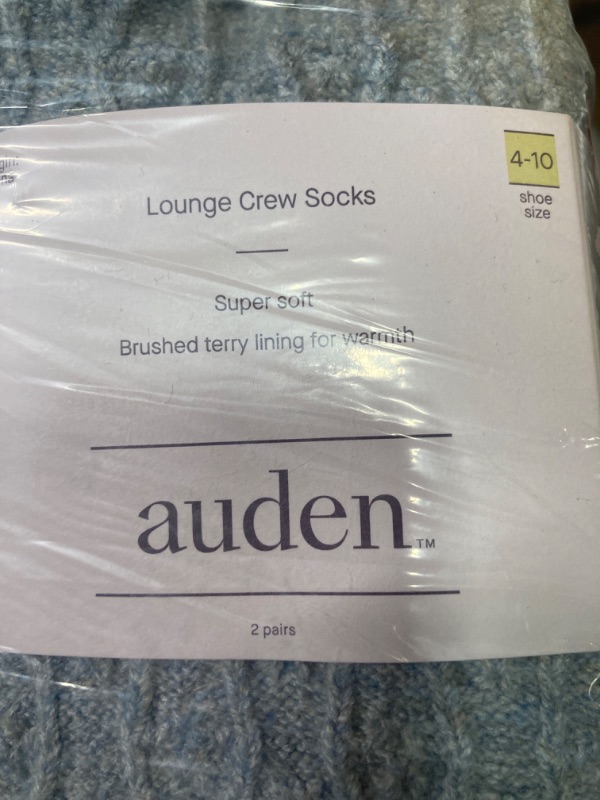 Photo 3 of ***FINAL SALE NO RETURNS** 6 PACK OF Women's Brushed Terry Lined 2pk Cozy wCrew Socks - Auden™ 4-10
