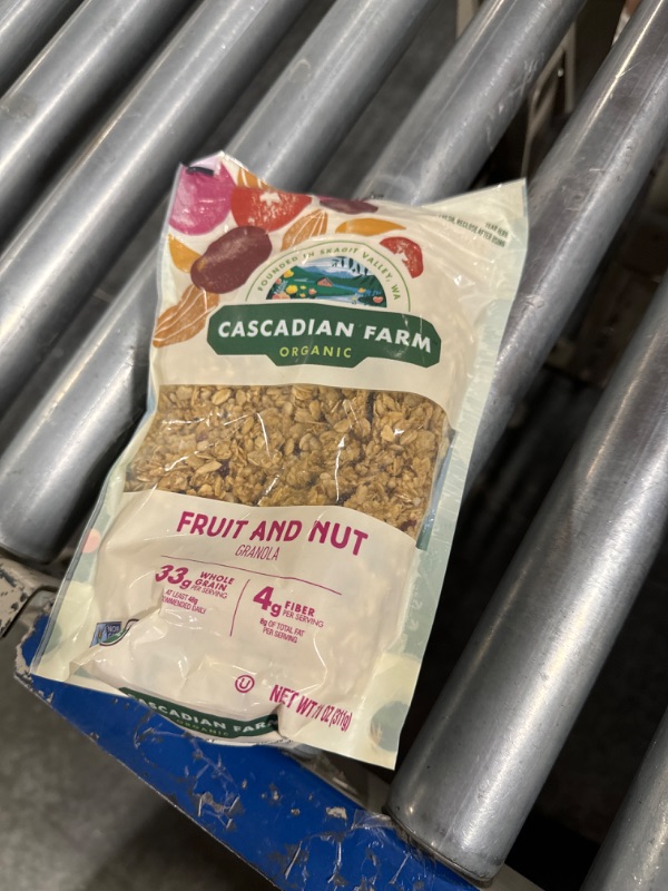 Photo 1 of Cascadian Farm Organic Granola, Fruit and Nut Cereal, Resealable Pouch, 11 oz