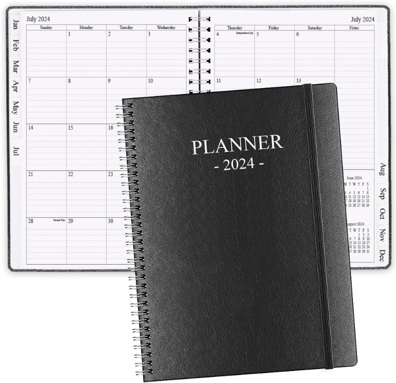 Photo 1 of 2024 Planner - Large 2024 Weekly & Monthly Planner, 8.5" X 11" Planner 2024 from January 2024 - December 2024, Perfect to Organize Your Daily Life, Black