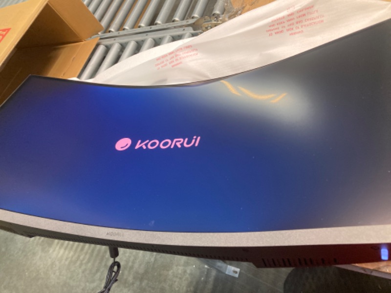 Photo 4 of ****USED** KOORUI 34-inch Ultrawide Curved WQHD 3440×1440 Gaming Monitor, 165Hz 144Hz Curved 1000R- PIP/PBP, 1ms with DisplayHDR 400, DCI-P3 90% Color Gamut, FreeSync Premium, HDMI/DisplayPort, 34E6UC