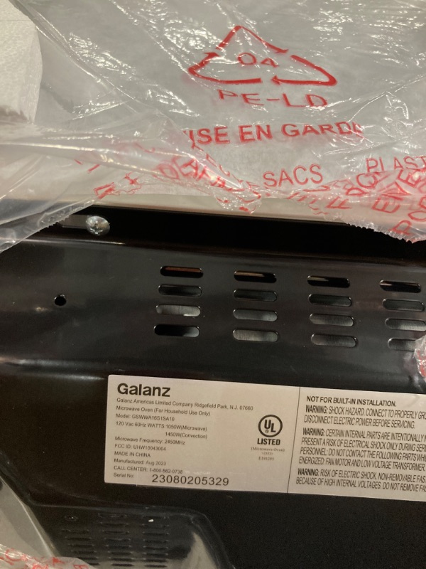 Photo 1 of *****DAMAGED BOXED*******AS IS / NO RETURNS -  FINAL SALE**
Galanz 3-in-1 SpeedWave Air Fryer, Convection Oven and Microwave