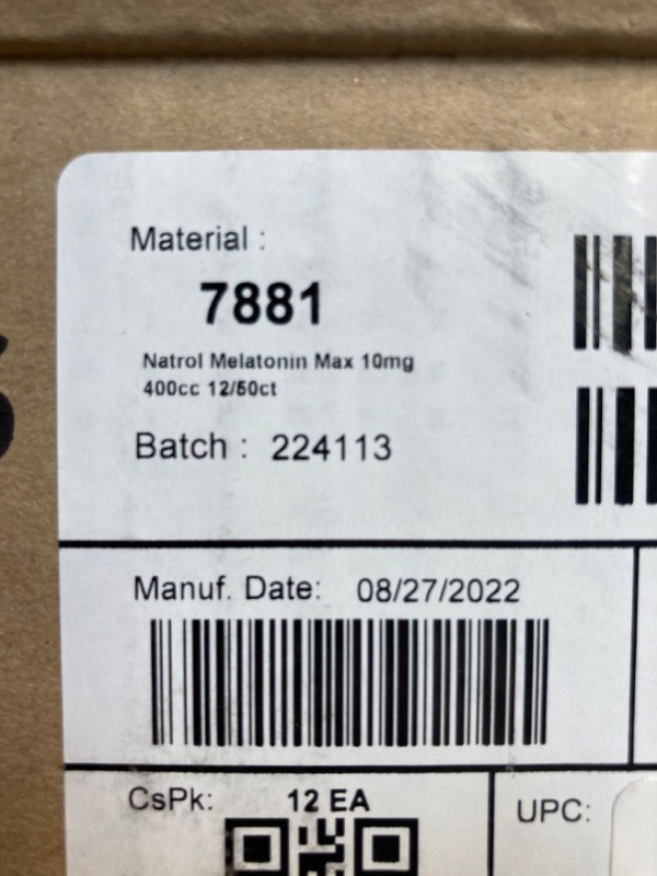 Photo 2 of ***AS IS / NO RETURNS -  FINAL SALE** EXP DATE:08/27/2024
Natrol MelatoninMax(TM) Sleep Gummy Nighttime Sleep Aid for Occasional Sleeplessness, Blueberry Flavor, 10 mg, 50 Count, 50 Day Supply Blueberry 50 Count (Pack of 12)