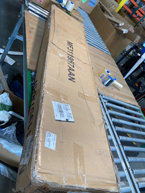 Photo 1 of **SELLING AS PARTS NO RETURNS***
Full XL Over Queen Bunk Bed with Trundle, Metal Bunk Bed Frame with Metal Slats Support and Full Length Gridded Guardrails, Save Space or Split Into 2 Beds, No Box Spring Needed (Silver-Iron,9)