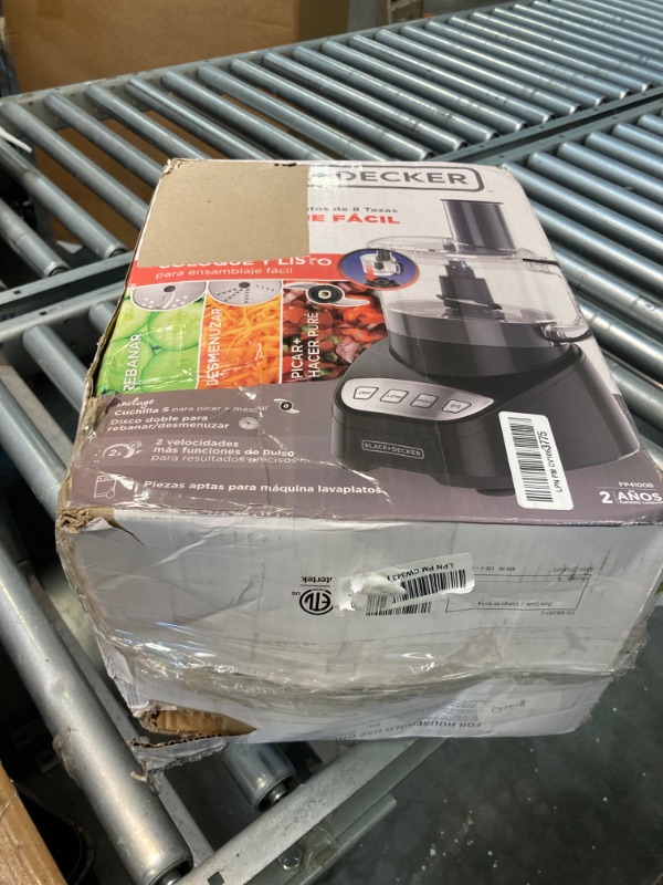 Photo 2 of ****AS IF NO RETURNS *****
BLACK+DECKER 8-Cup Food Processor and 10-Speed Countertop Blender Bundle FOOD_GRATER + FOOD_BLENDER,Black