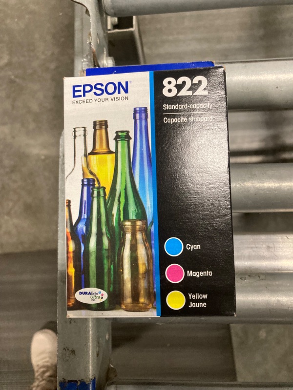 Photo 2 of ***USED**BLACK INK NOT INCLUDED*** Epson 822 Standard Yield 3pk Ink Cartridge - Cyan Magenta Yellow
