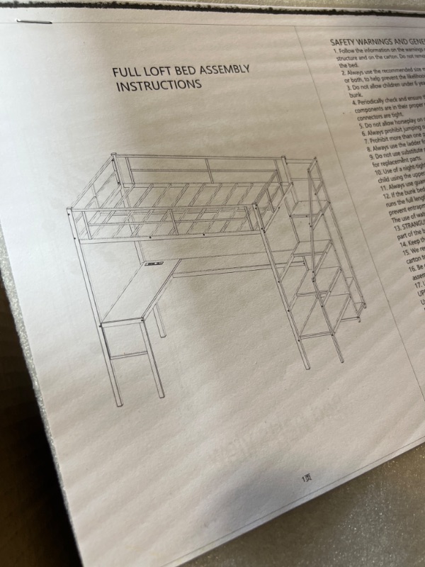 Photo 1 of ****USED***MISSING SCREWS*** Metal Bunk Bed Frame SIZE:170X41X12CM