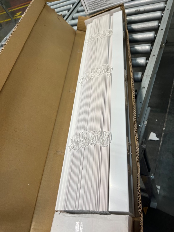Photo 1 of Faux Wood Blinds 2 inch - Custom Premium PVC Blinds for Windows, Elegant Cordless Window Blinds for Inside/Outside Mount (Actual Size 30.5" W x 64" H) White 31''W x 64''L(Actual Size 30.5" W x 64" H)