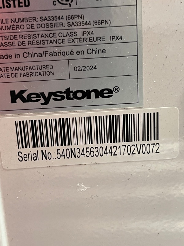 Photo 3 of ****USED***PLEASE SEE PHOTOS FOR PLUG TYPE****  unable to test cable outlet Keystone 12000/11600 BTU 230-Volt Window/Wall Air