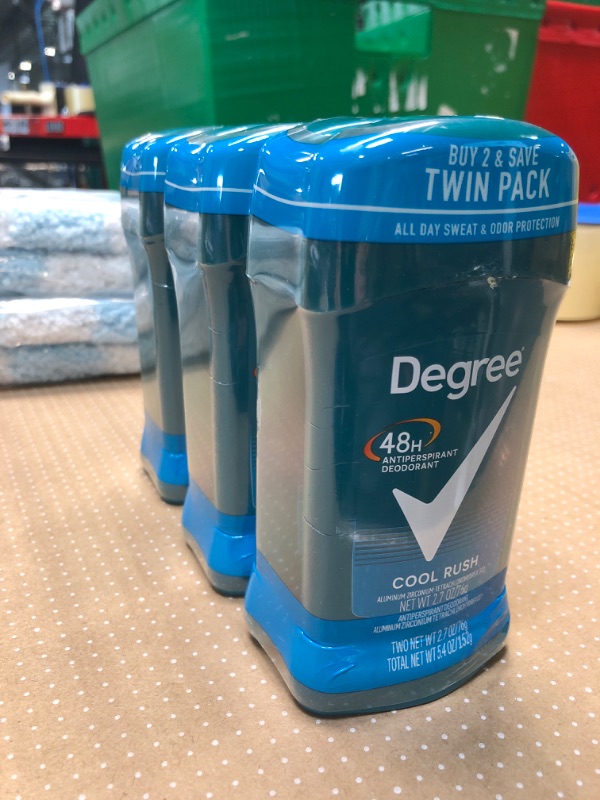 Photo 2 of  6 pk Degree Men Cool Rush Antiperspirant & Deodorant Stick