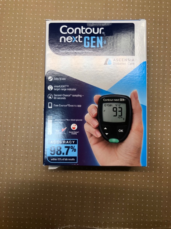 Photo 1 of Ascensia CONTOUR NEXT GEN Blood Glucose Monitoring System – All-in-One Kit for Diabetes with Glucose Monitor and 20 Test Strips For Blood Sugar & Glucose Testing