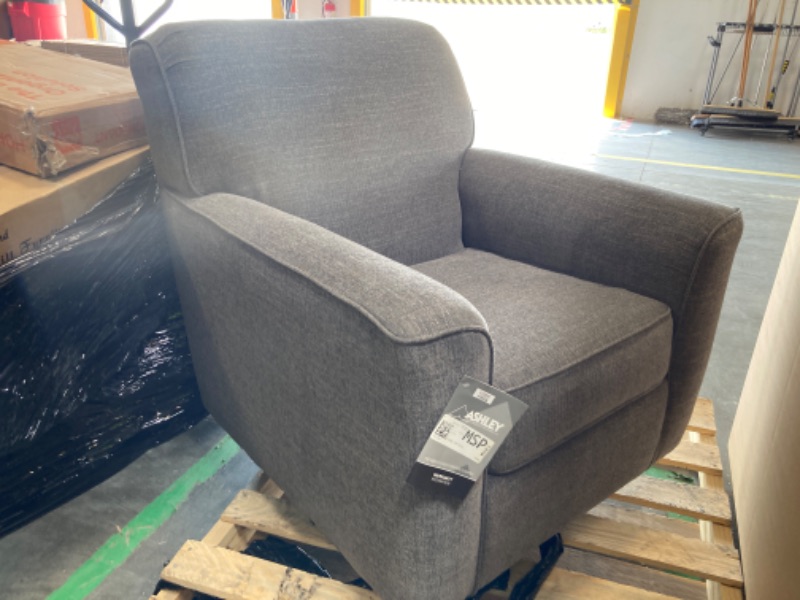 Photo 1 of ***brown dirt on one side***Ashley Furniture Kaylee Grey Swivel Barrel Arm Chair
