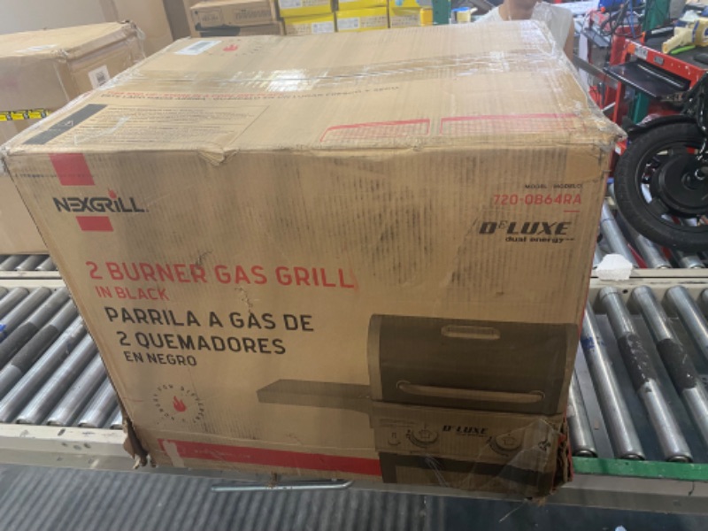 Photo 2 of ****USED*****BOX IS DAMAGED*** Nexgrill Deluxe 2-Burner Propane Gas Grill with Foldable Side Tables, 28,000BTUs, Convertible to Natural Gas, Perfect for Outdoor Cooking & Grilling, BBQ, Patio, Tailgating, 720-0864RA
