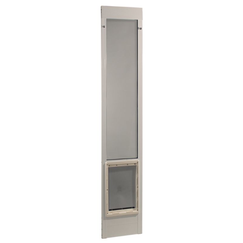 Photo 1 of 15 in. X 20 in. Extra Large White Pet and Dog Patio Door Insert for 77.6 in. to 80.4 in. Tall Aluminum Sliding Door
