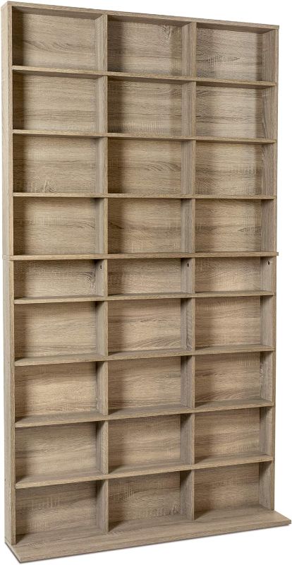 Photo 1 of Atlantic Elite Media Storage Cabinet New/Improved Large 837CD/528DVD/624BR Weathered Oak PN38408141
