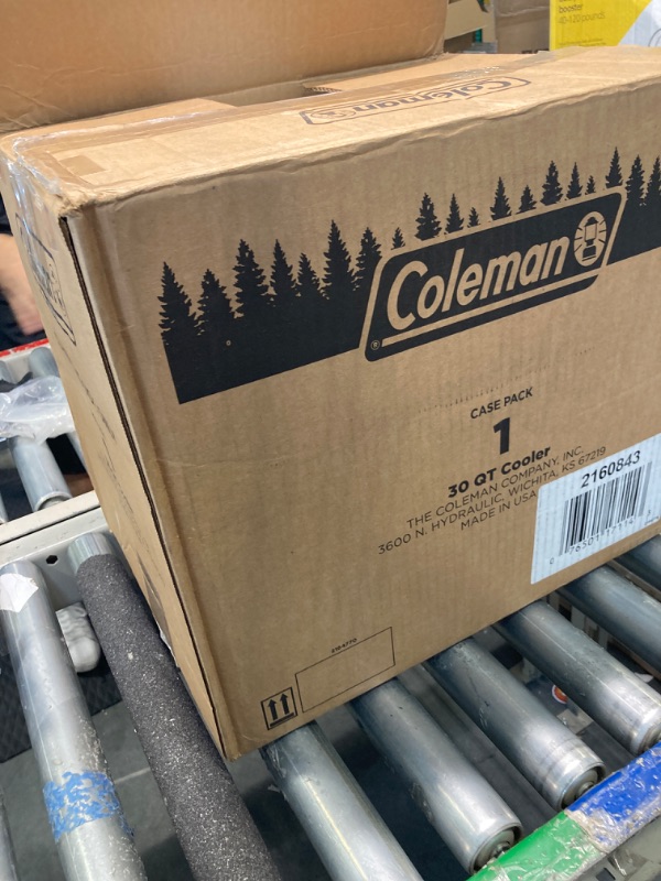 Photo 1 of Coleman Chiller Series 30qt Insulated Portable Cooler, Hard Cooler with Ice Retention & Heavy-Duty Handle, Great for Beach, Picnic, Camping, Tailgating, Groceries, Boating & More ice chest