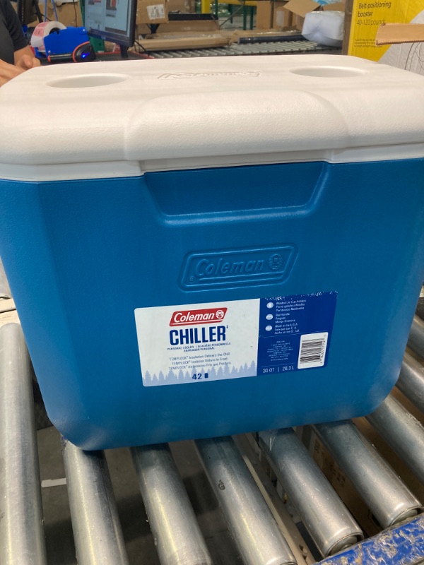 Photo 1 of Coleman Chiller Series 30qt Insulated Portable Cooler, Hard Cooler with Ice Retention & Heavy-Duty Handle, Great for Beach, Picnic, Camping, Tailgating, Groceries, Boating & More ice chest