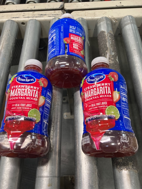 Photo 2 of *****(Pack of 3)****Ocean Spray Strawberry Margarita Cocktail Mixer, Drink Mixer Made with Real Fruit Juice, 32 Fl Oz Bottle (Pack of 1) Strawberry Margarita 32 Fl Oz (Pack of 3)