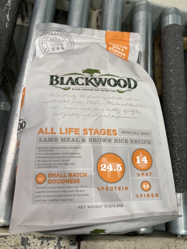 Photo 2 of Blackwood Lamb Meal & Rice Sensitive Skin & Stomach Dry Dog Food, 5-lb