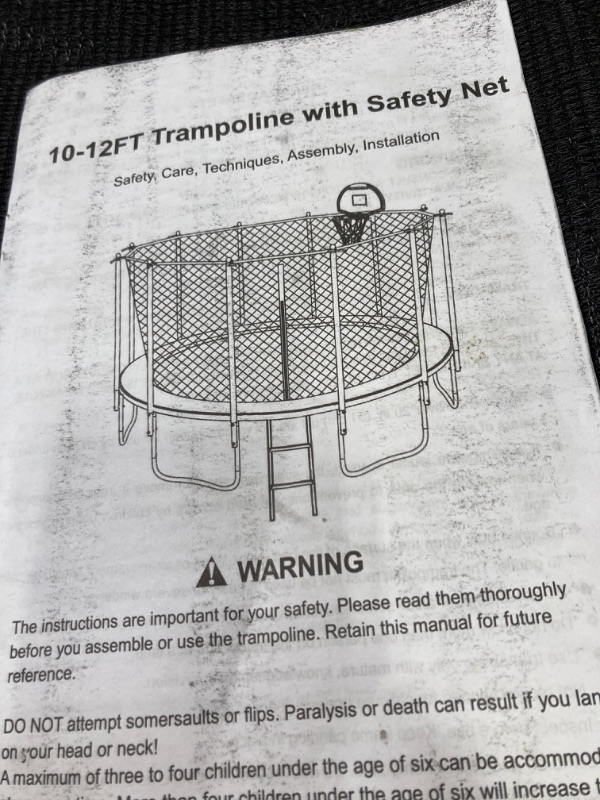 Photo 3 of 8FT 10FT 12FT 14FT Trampoline with Enclosure Net Outdoor Jump Rectangle Trampoline - ASTM Approved-Combo Bounce Exercise Trampoline PVC Spring Cover Padding for Kids and Adults 10FT Blue