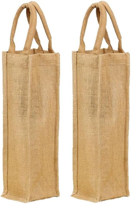 Photo 1 of 2pcs Burlap Wine Bags Single Bottle Wine Bags For 1 Wine Bottle Bags for Christmas, Holiday Home Storage Wedding, Parties,Birthdays