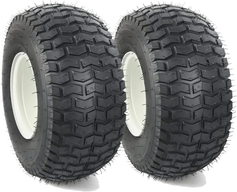 Photo 1 of (2-Pack) 18" Tubeless Tires On Rims - 18x8.5-8 Tire and Wheel Assemblies - 4-Lug 4" Center - 2.83" Center Bore - Load Range B Max Tire Weight of 815 Lbs - Compatible with Alumacraft Boat Trailers