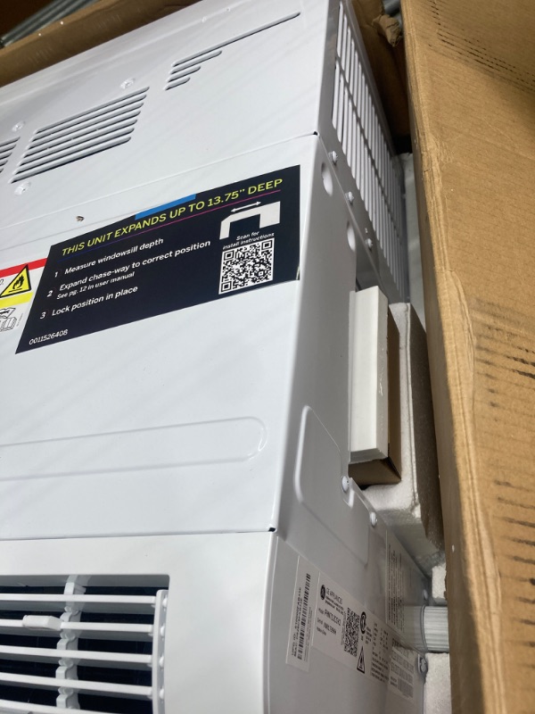 Photo 10 of ****USED***AC UNIT NOT GETTING COLD**** GE Profile ClearView Inverter Window Air Conditioner Unit, 12,200 BTU,115 Volt,U-Shaped Adjustable Depth,Energy Efficient Cooling up to 550 sq ft.,Ultra Quiet, SMART Home Capable,Includes Remote,White 12200 BTU Inve