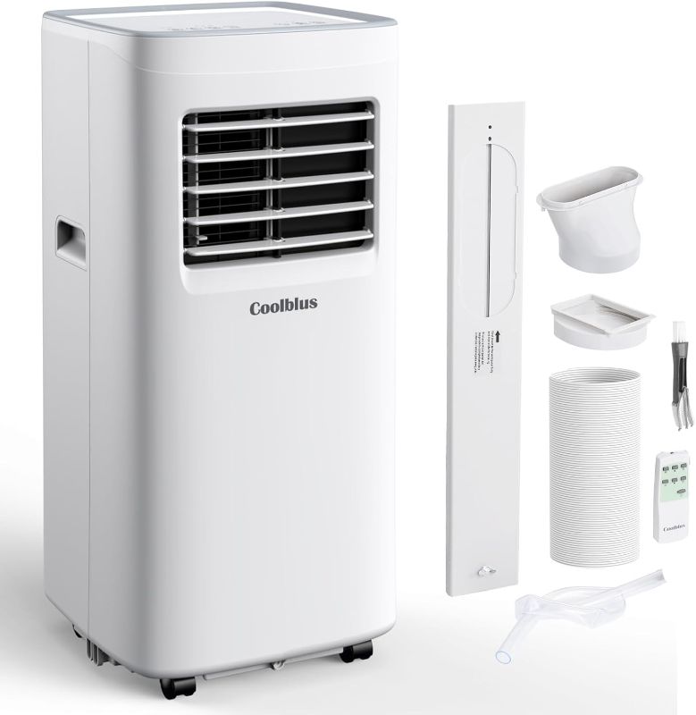 Photo 1 of 10000 BTU Portable Air Conditioners Cool Up to 450 Sq.Ft,3-in-1 AC Unit with Remote Control/LED Display/Installation Kits & Screwdriver/24Hrs Timer for Home/Office,White